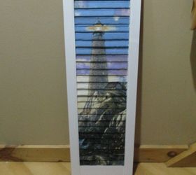 wood shutters become a work of art even if you can t paint, LIGHTHOUSE SHUTTER