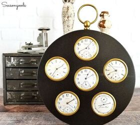steampunk style pocket watch wall hanging