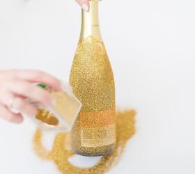 diy glitter glam champagne bottle