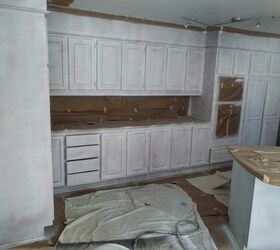 before and after kitchen cabinets form golden oak to light gray