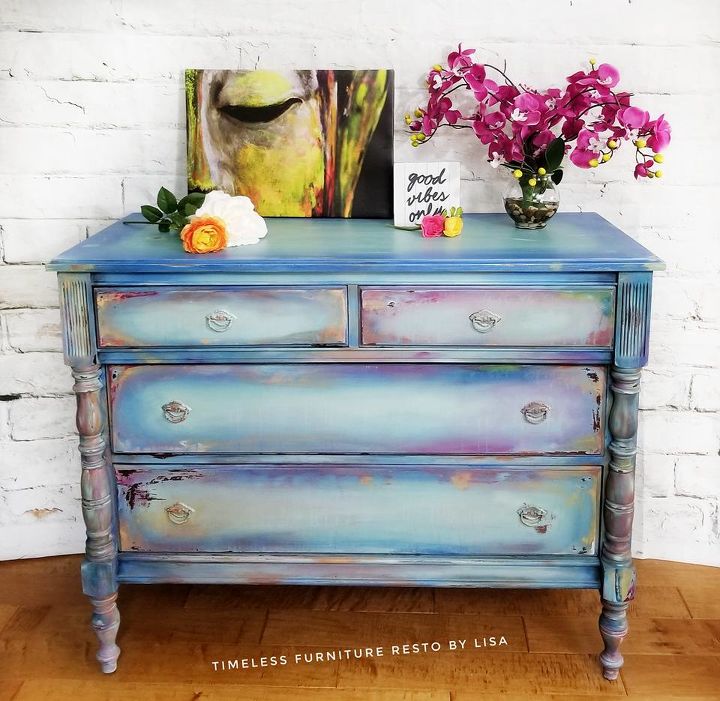 Diy Custom Dresser Update Hometalk, Multicolor Wood Dresser