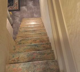 any ideas on what to do with old linoleum stair leading to basement
