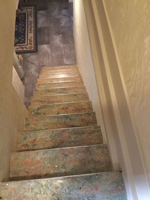 any ideas on what to do with old linoleum stair leading to basement