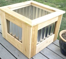 diy cedar galvanized roofing deck box