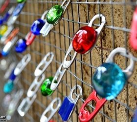 s 15 amazing ideas you can make with dollar store gems, Glue them to soda tabs for a screen decor