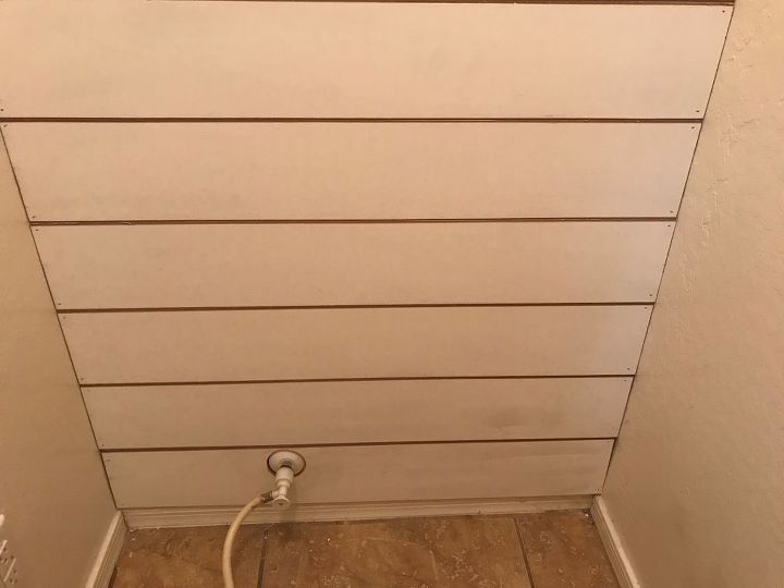 how to do a shiplap wall out of 5 baseboard for only 54