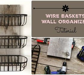 farmhouse wire baskets organizer diy