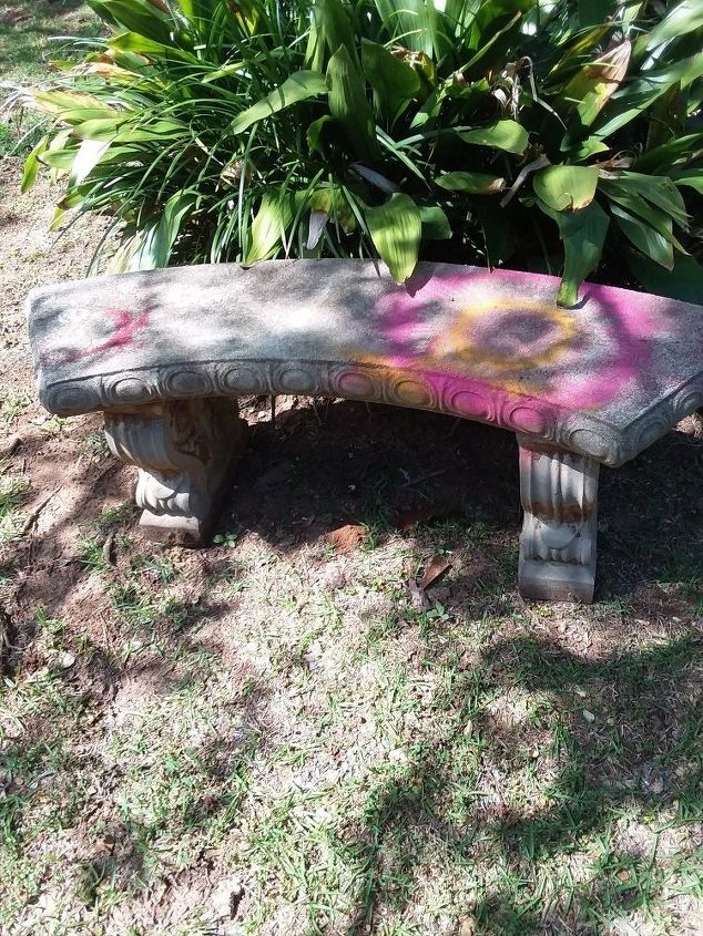 any suggestions on how to restore a concrete bench