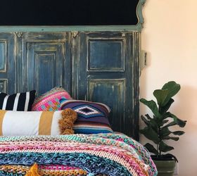 How to Make a Headboard From a Deconstructed Armoire & Paint Velvet