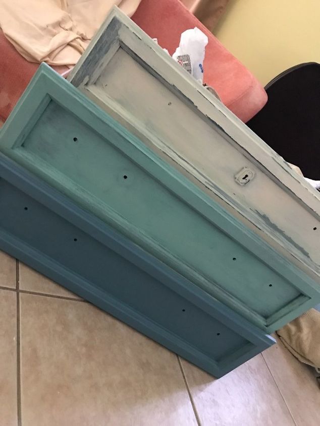 spit and planks 80 s buffet turned coastal console, Painted drawers