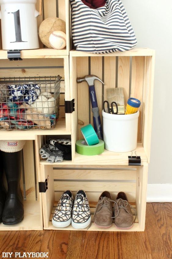 easy crate shelving on a budget