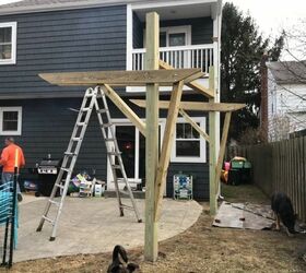 Cantilevered Pergola Diy Designed And Built Hometalk