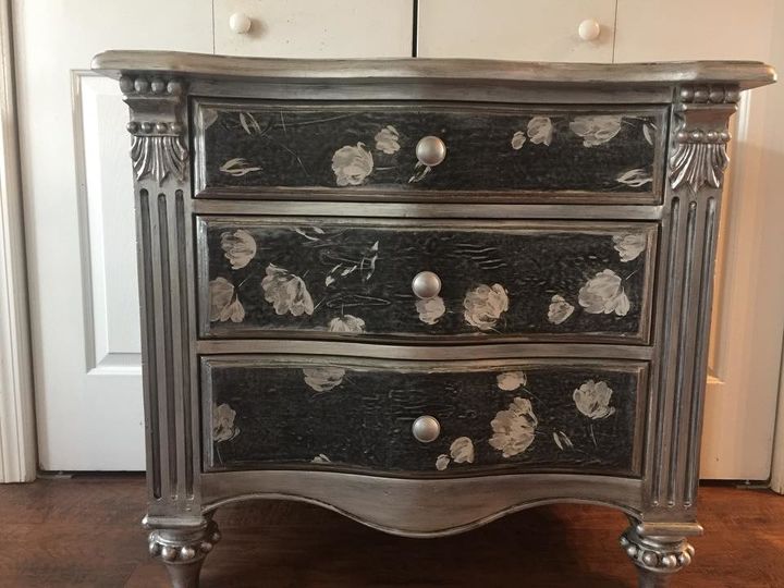 over sized and outdated nightstand