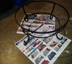 old fire pit base becomes new coffee table