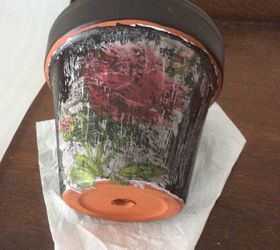 DIY Crackle Painting a Terracotta Pot