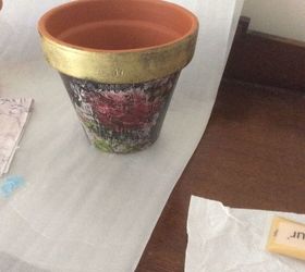 diy crackle painting a terracotta pot