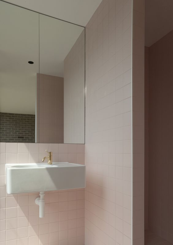 pastis fabulosos conceitos de banheiro rosa para adultos, Projeto Dugan Morris Architects