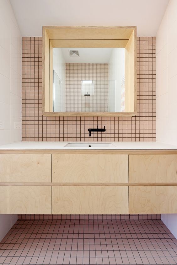 pastis fabulosos conceitos de banheiro rosa para adultos, Projeto de casa alta Dan Gayfer Design