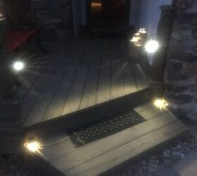 safer porch steps at night with easy solar light mods