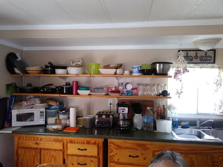 q i don t have cabinets in part of kitchen how can i make it look bette