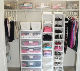 s top 12 ways to organize your bedroom closet, 7 Closet Makeover With Hanging Organizers