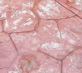 how to remove stained stamped concrete