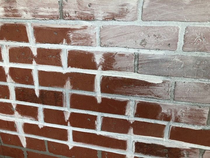 faux brick accent wall