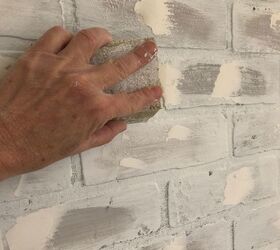 faux brick accent wall