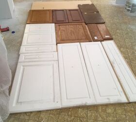 a kitchen reno can really be easy on the pocketbook, Using cabinet doors as stencils