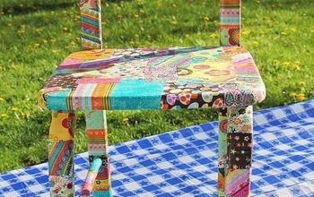 Decoupage Furniture With Fabric and ModPodge