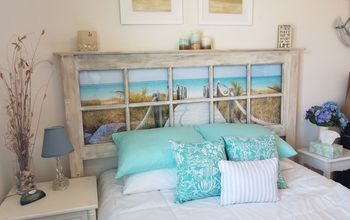 Vintage Glass Pane Door Headboard