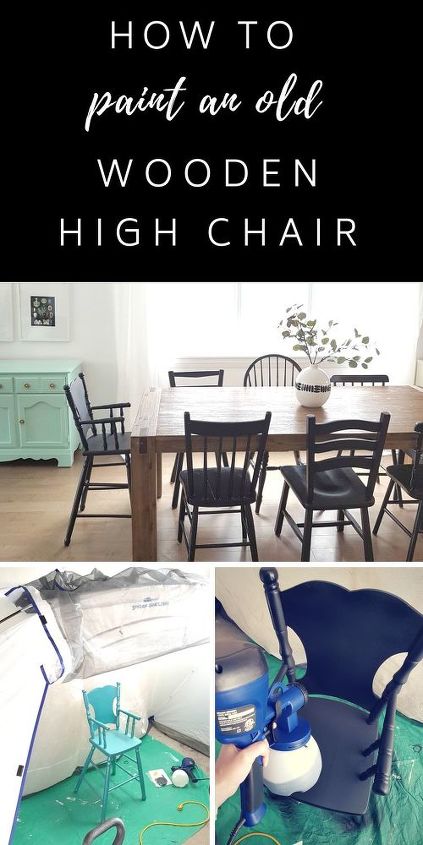 easy diy how to paint an old wooden high chair
