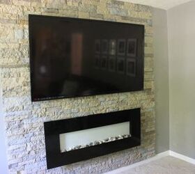 s 15 totally doable makeover ideas you can finish in one day, Create a veneer stone accent wall