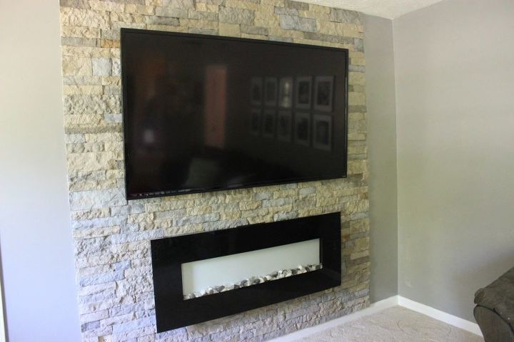 s 15 totally doable makeover ideas you can finish in one day, Create a veneer stone accent wall