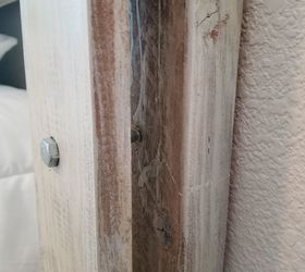 vintage glass pane door headboard
