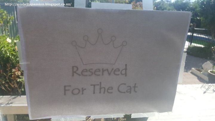diy reserved for the cat cushion