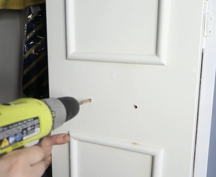 adding moulding to closet doors