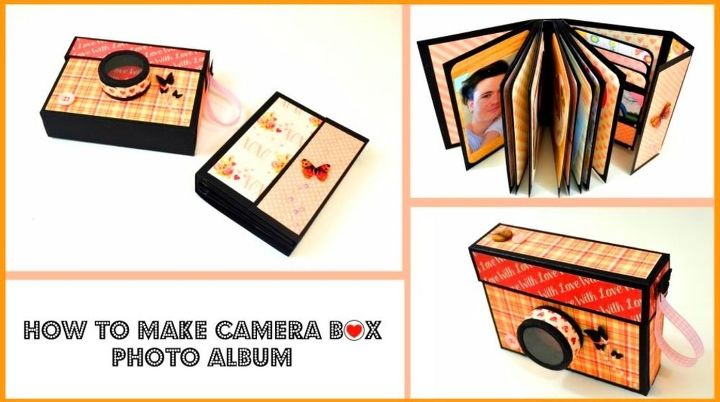 diy paper crafts how to make a mini album camera box