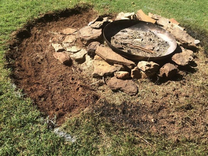 fogueira de pedra para quintal, Tinta spray branca para marcar meus limites