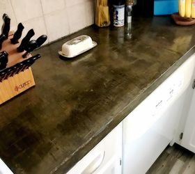 Concrete Counters Feather Finish Over Formica Hometalk