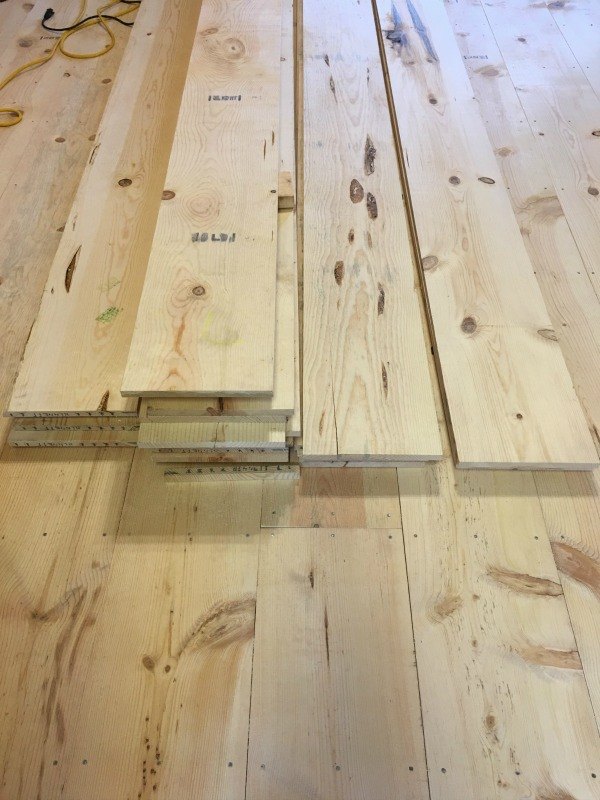 12 wide plank pine floor