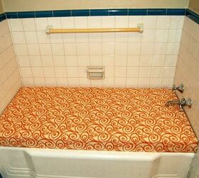 create a bathroom bench from an unused bathtub
