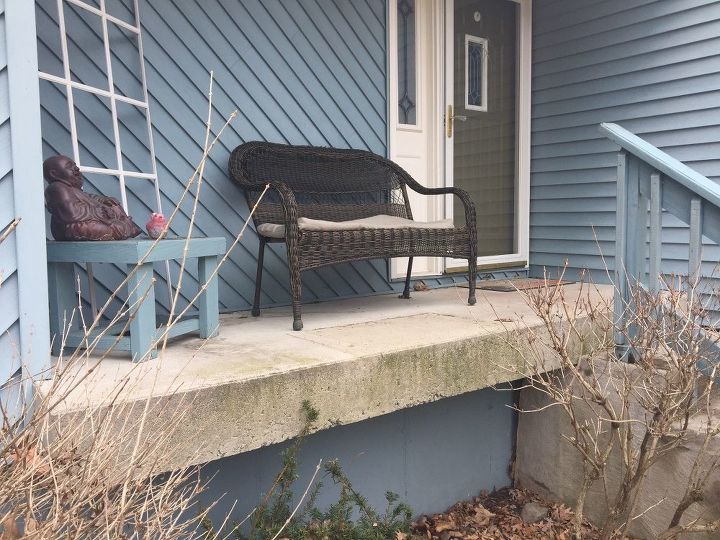 need update ideas for poured concrete patio steps