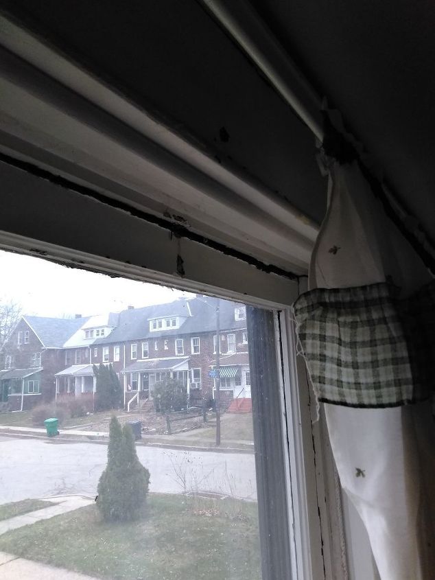 old window falling from top