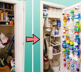 cleaning closet makeover, Our cleaning closet transformation