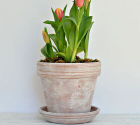 22 ideas to make your terra cotta pots look oh so pretty, Age it with wax and chalk paint