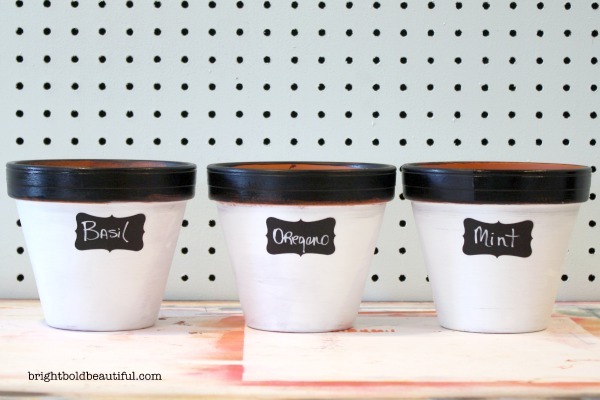 22 ideas to make your terra cotta pots look oh so pretty, Customize them for your herbs