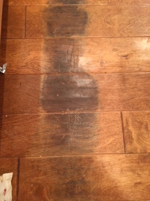 Stained Area In Engineered Wood Floor, How Do You Remove Black Water Stains From Engineered Hardwood Floors