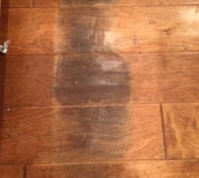 stained area in engineered wood floor