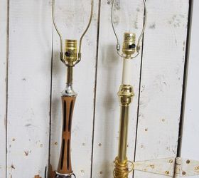 Dos lámparas de la tienda de segunda mano, un cambio de imagen glamuroso que crea cohesión